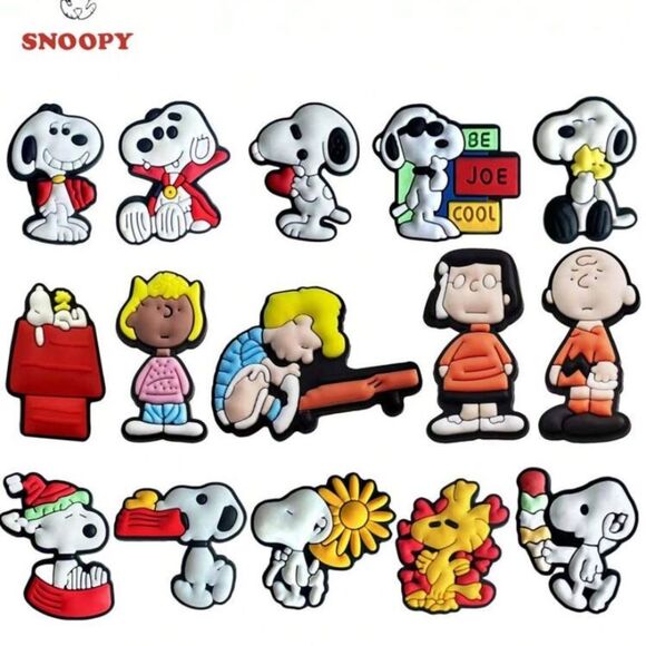 3for$20 15PCS Peanuts Cute Cartoon Shoe Charms clog charms shoe charm - Picture 2 of 3